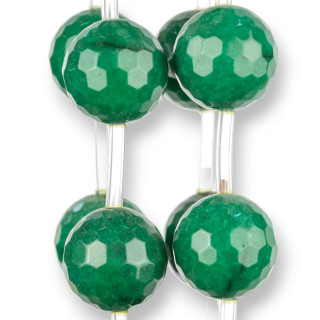 Emeraldite Jade Faceted 25mm 8τμχ