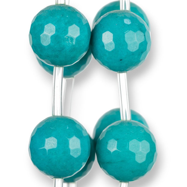 Jade Turquesa Facetado 25mm 8uds