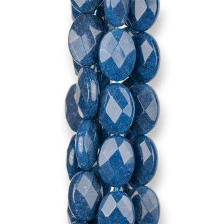 Giada Zaffiro Ovale Piatto Sfaccettato 15x20mm