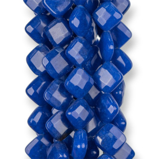 Jade Bleu Lapis Losange Plat Facette 10mm