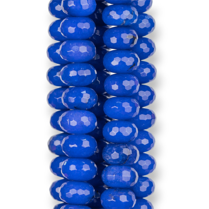 Jade Bleu Lapis Rondelle Facette 10x06mm