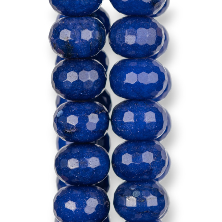 Jade Bleu Lapis Rondelle Facette 20x15mm