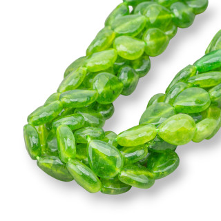 Jade Peridot Tropfen facettierte Platte 12x16mm