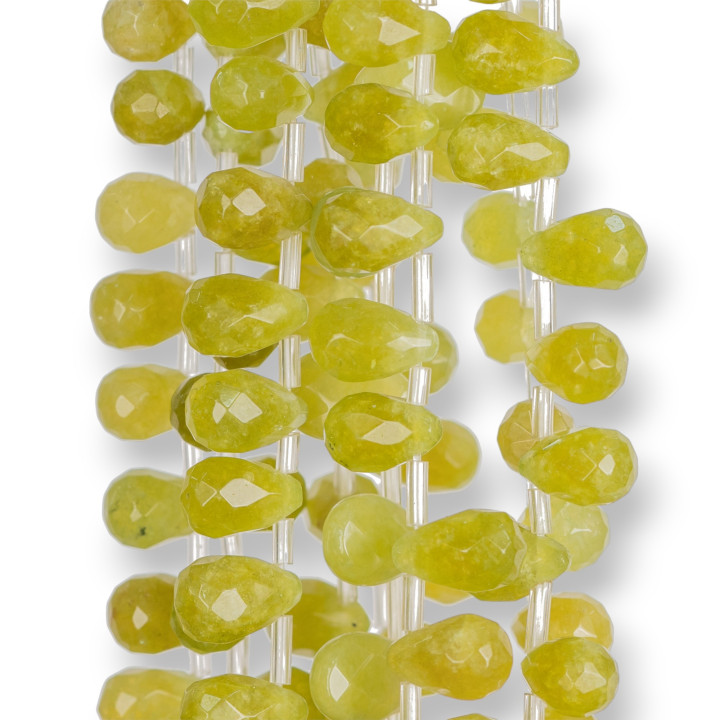 Jade Péridot Gouttes Facettes 07x10mm