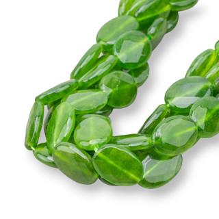 Peridot Jade Oval facettiert flach 15x20mm