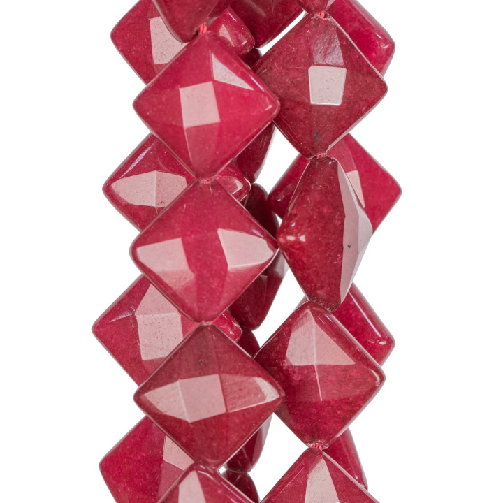 Rubellite Jade Rhombus Faceted 12mm