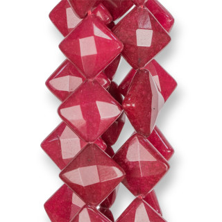 Rubelita Jade Rombo Facetado 18mm