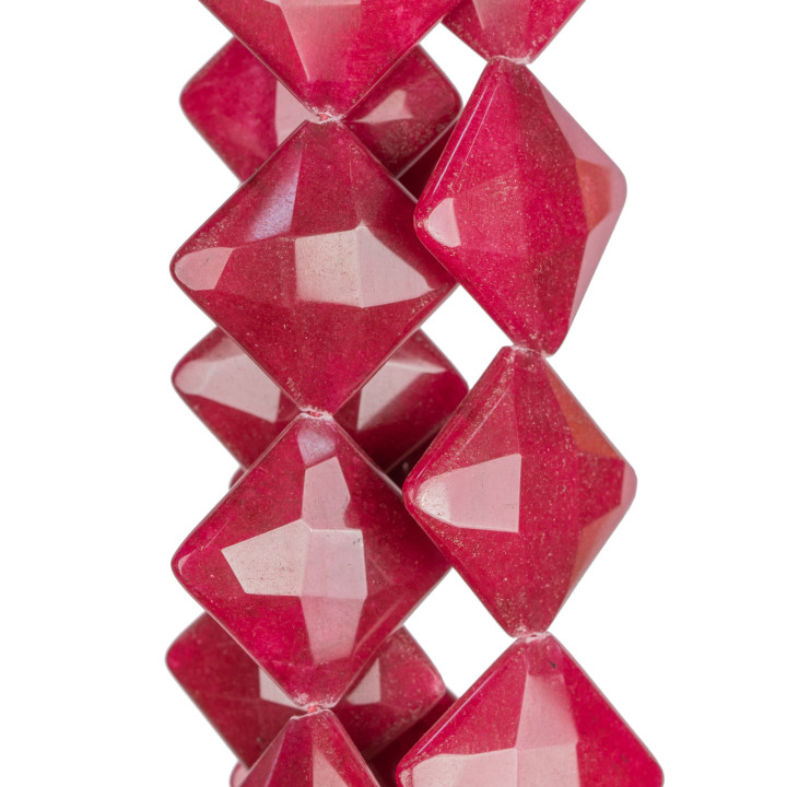 Rubellite Jade Rhombus Faceted 25mm