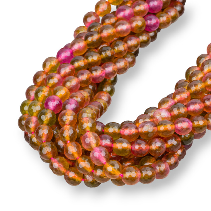 10 mm facettierte florale Jade