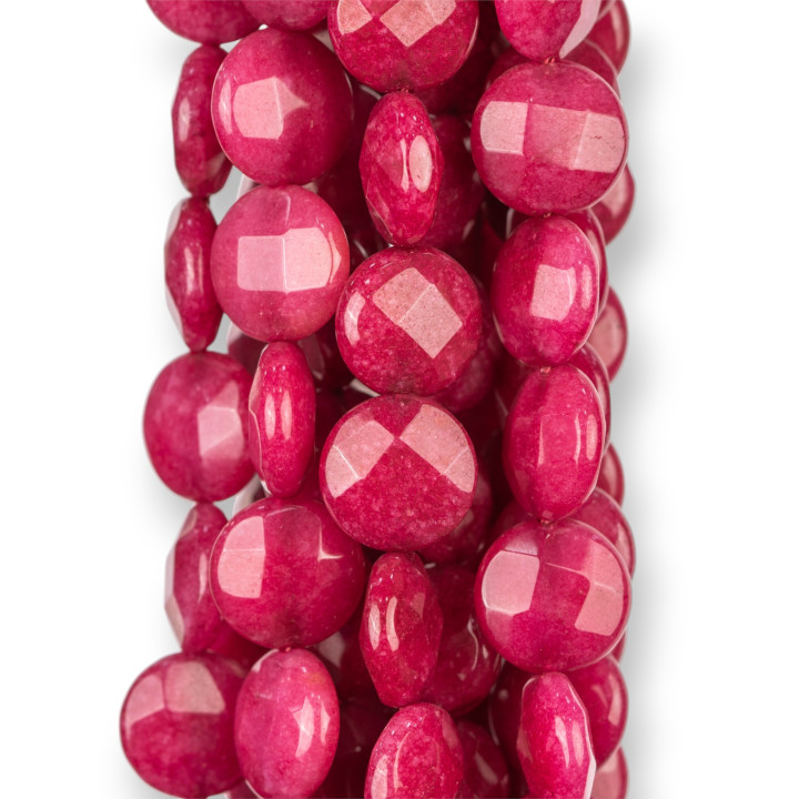 Rubellite Jade Στρογγυλό Λείο Επίπεδο 15mm