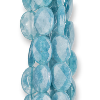 Angelita Ovalada Plana Facetada 15x20mm Oscura