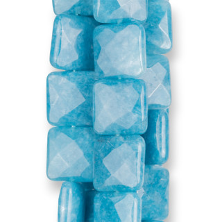 Angelite Square Flat Faceted 20mm Έντονη