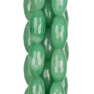 Green Aventurine Faceted Rice 15x30mm