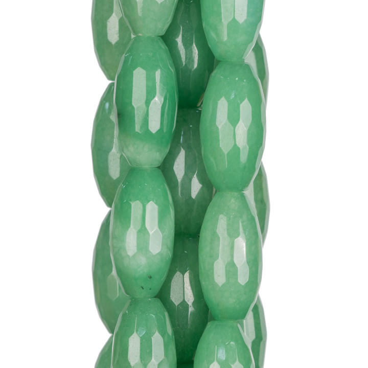 Πράσινο Ρύζι Aventurine Faceted 15x30mm