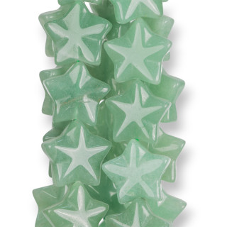 Etoile Plate Aventurine Verte 20mm