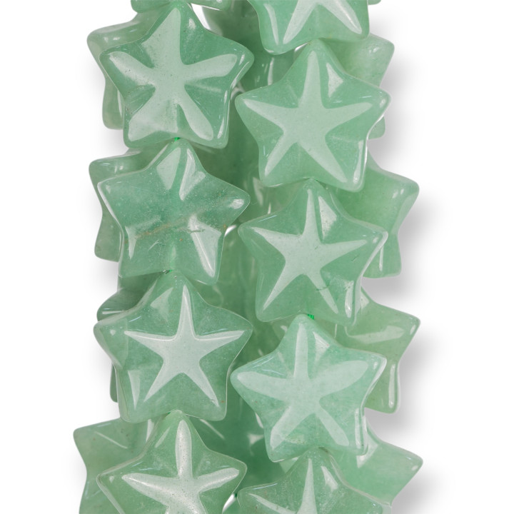 Πράσινο Aventurine Flat Star 25mm