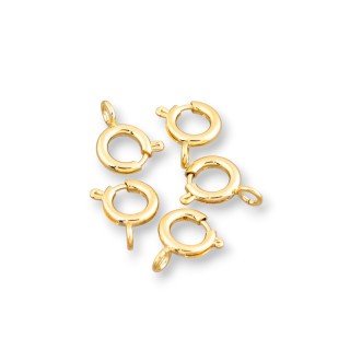 Fermoir Anneau Ressort Acier 08mm 20pcs Plaqué Or