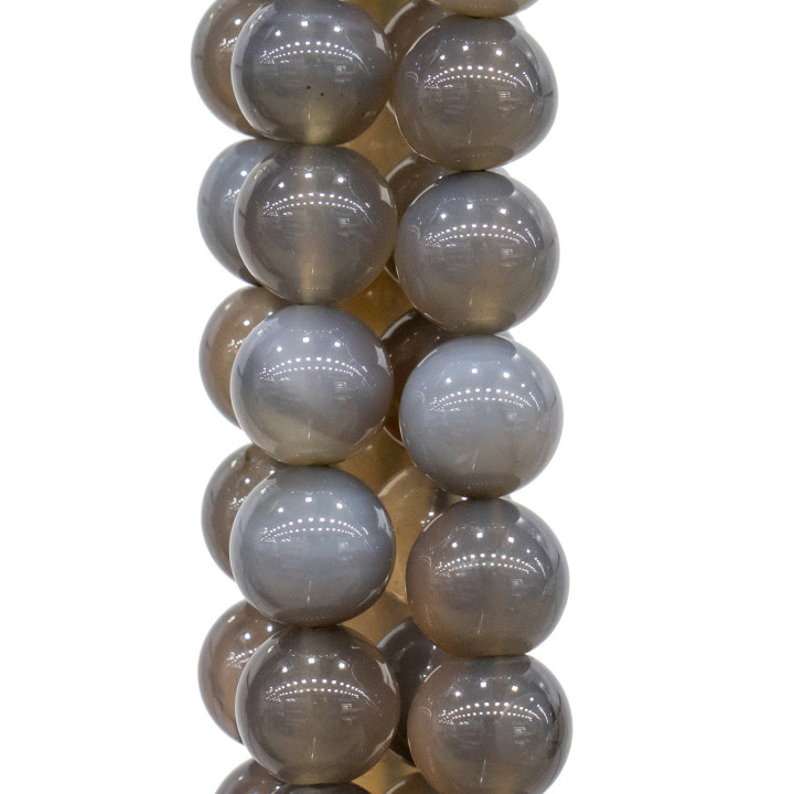 Agate Grise Ronde Lisse 06mm