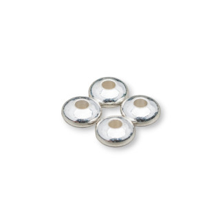 Rondelles Laiton Entretoise 4,0x2,0mm 150gr (1150pcs) Argent