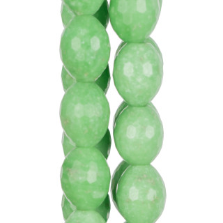 Jade Lime Rice Faceted 15x20mm