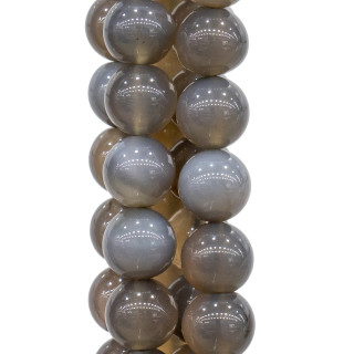 Gray Agate Smooth Round 12mm