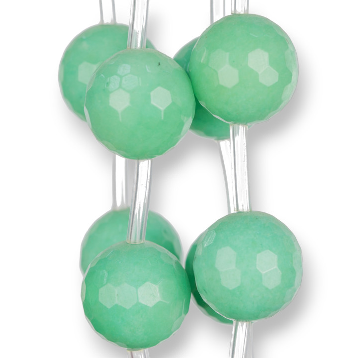 Jade Verde Crisoprasa Facetado 25mm 8uds