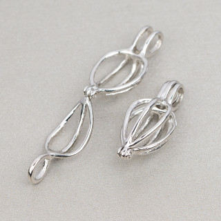 Base Pour Cage Laiton Pendentif 11x25mm 30pcs