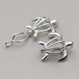 Base Per Pendente Di Ottone A Gabbia Tartaruga 19x20mm 30pz