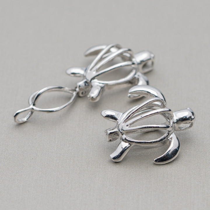 Brass Turtle Cage Pendant Base 19x20mm 30pcs