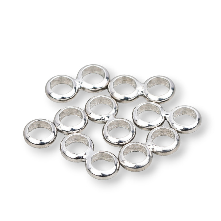 Komponentenverbinder Ottino Messing mit 2 Löchern 80gr Rhodium