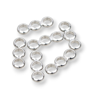 Verbindungselement Ottino Messing mit 3 Löchern 80gr Rhodium