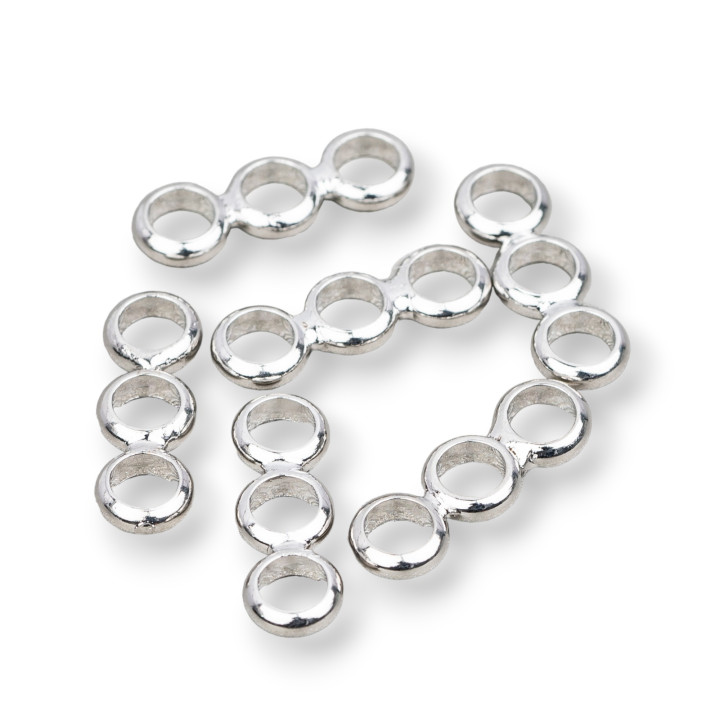 Verbindungselement Ottino Messing mit 3 Löchern 80gr Rhodium