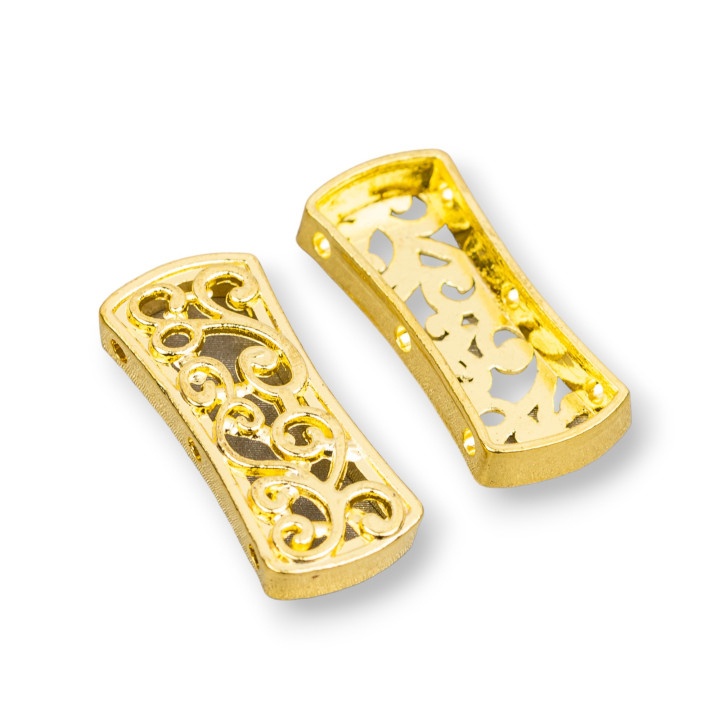 Espaciador de componentes de latón Rectángulo 11x26 mm 26 piezas Dorado