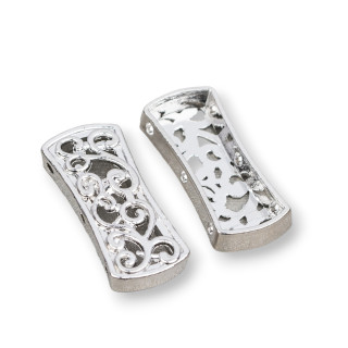 Componente de latón Espaciador Rectángulo 11x26mm 26pcs Rodio