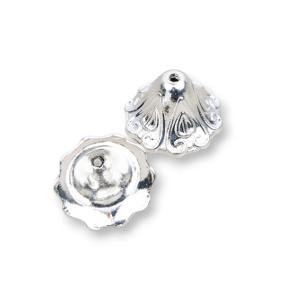 Kleine Messingschale 15x10mm 50St Silber