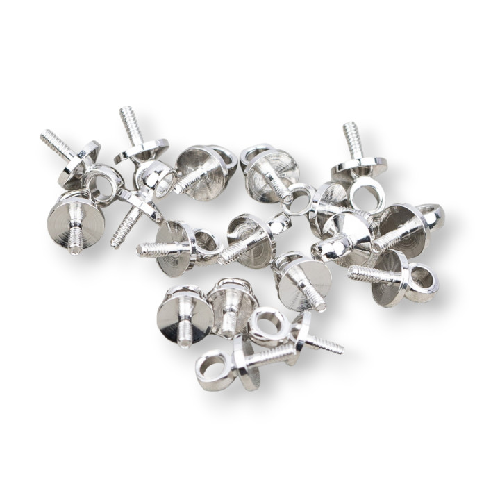 Tasses Avec Vis Et Anneau En Laiton 03mm 800pcs Rhodié