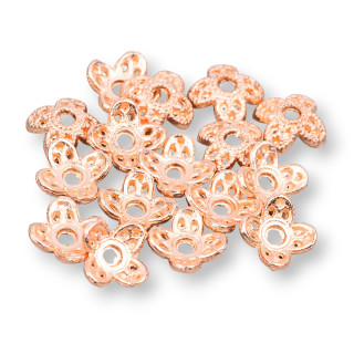 Brass Cups Flower 4 Petals 6,5mm 80gr 400pcs Rose Gold