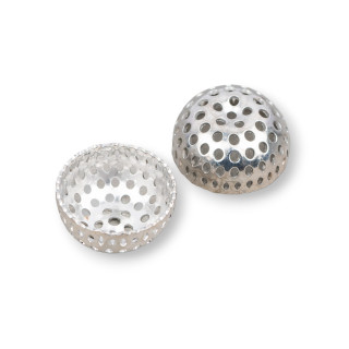 Copas Laton Perforadas 19mm 80pcs Rodio