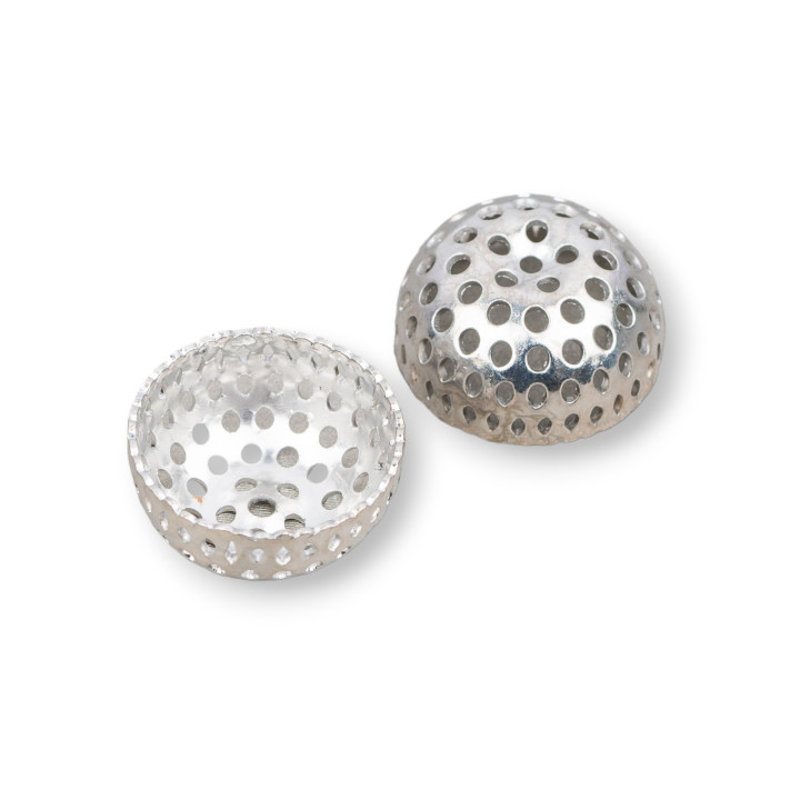 Coupelles Laiton Perforées 19mm 80pcs Rhodié