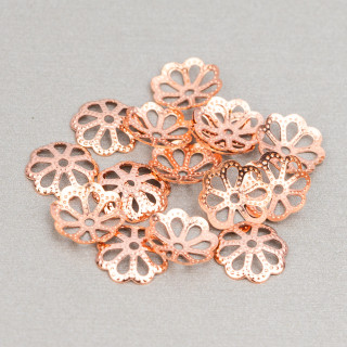 Coupelles Laiton Perforées 10mm 120gr Or Rose