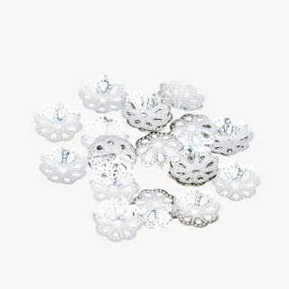 Messingbecher perforiert 10mm 120gr Rhodium