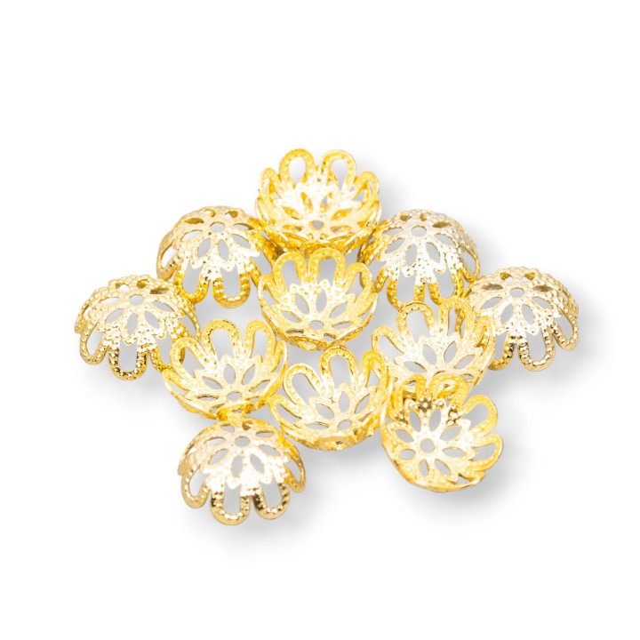 Coupelles Laiton Perforées 10mm 60gr Doré