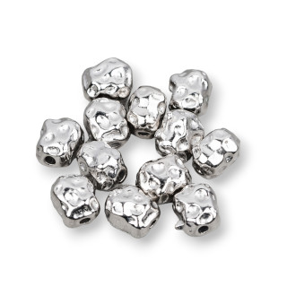 Irregular Brass Spacer 04-06mm 120g (240pcs) Rhodium Plated