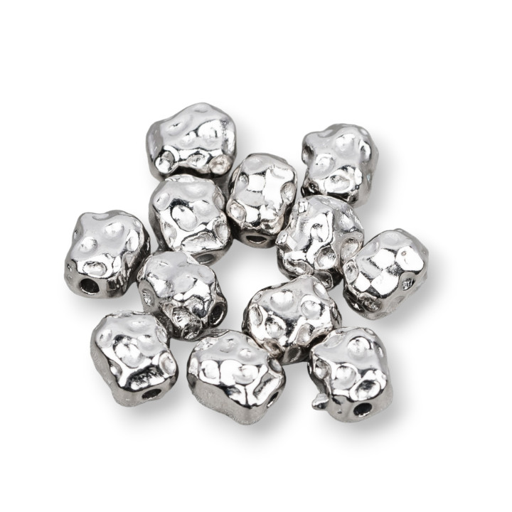 Unregelmäßiger Abstandshalter aus Messing 04-06 mm 120 g (240 Stück) Rhodium