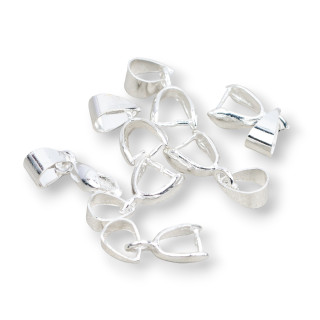 Gancio Per Pendente Di Ottone 10mm 250pz Argentato