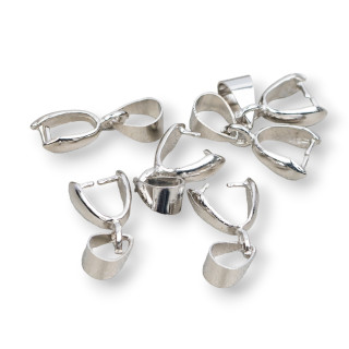 Haken für Anhänger Messing 10 mm 250 Stück Rhodium