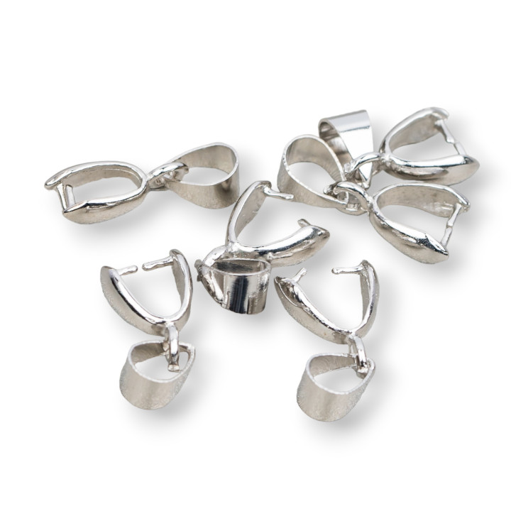 Brass Pendant Hook 10mm 250pcs Rhodium Plated