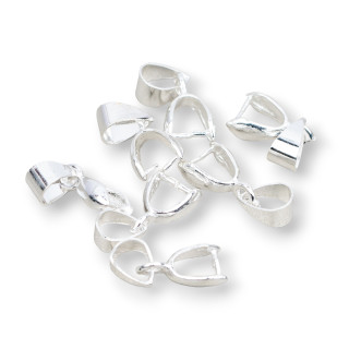 Haken für Anhänger Messing 13mm 200St Silber