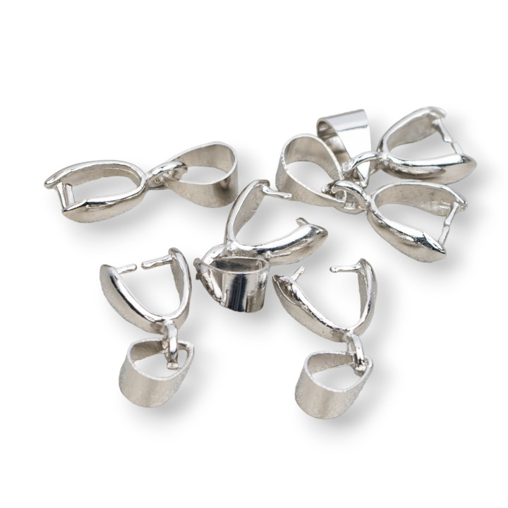 Brass Pendant Hook 13mm 200pcs Rhodium Plated