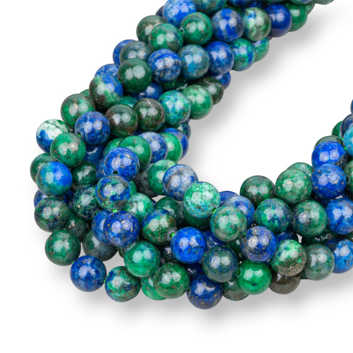 Lapislázuli Afganistán (Crisocolla) Redondo Liso 08mm